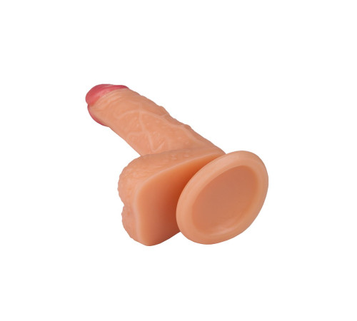 Телесный фаллоимитатор на присоске Brave - 17,5 см.