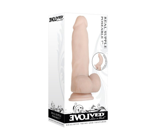 Гибкий фаллоимитатор Real Supple Poseable - 17,8 см.