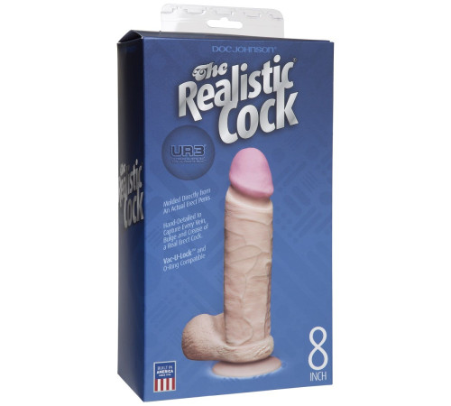 Ультрареалистичный фаллоимитатор The Realistic Cock ULTRASKYN 8” - 20,57 см.