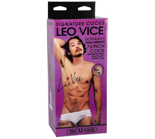 Телесный фаллоимитатор на съемной присоске Signature Cocks Leo Vice - 19,1 см.