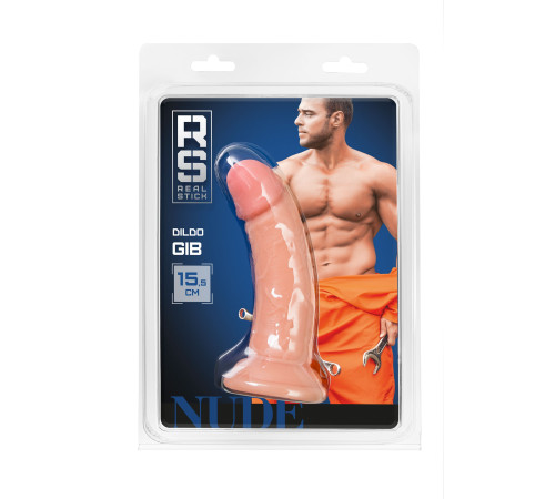 Телесный фаллоимитатор Gib - 15,5 см.