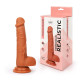 Заказать Реалистичный коричневый фаллоимитатор Erowoman - 18,5 см.