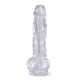 Заказать Прозрачный фаллоимитатор 8 Cock with Balls - 22,2 см.