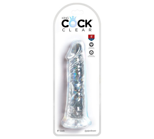 Прозрачный фаллоимитатор 8 Inch Dildo - 21,8 см. Прозрачный фаллоимитатор 8 Inch Dildo - 21,8 см.