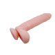 Заказать Телесный фаллоимитатор с присоской Super Dildo - 21 см.