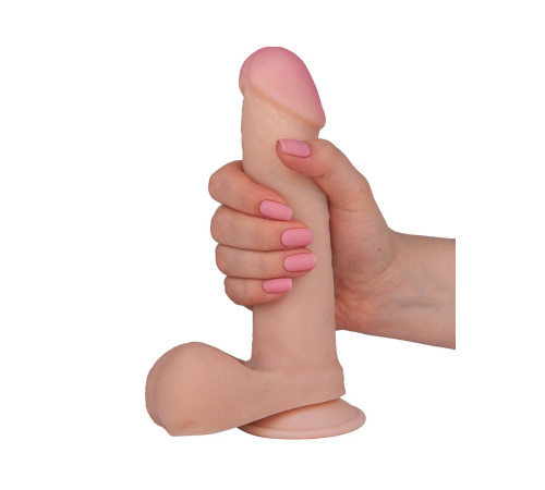 Телесный фаллоимитатор на присоске F F BEST COCK 6 - 19 см.