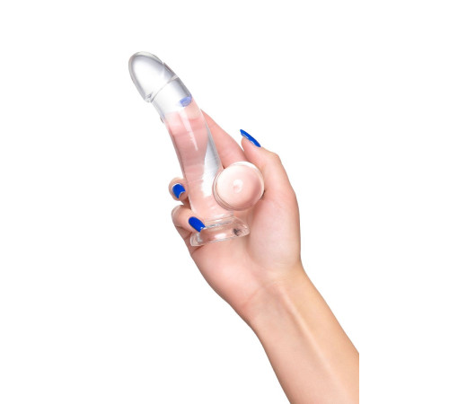 Прозрачный реалистичный фаллоимитатор Cryst - 15 см.