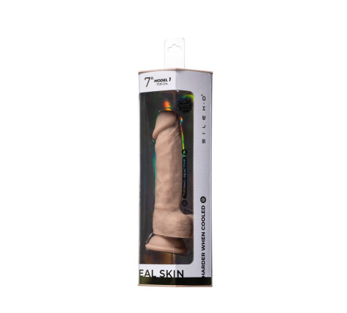 Телесный фаллоимитатор на присоске Real Skin Model 1 - 17,8 см.