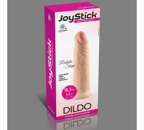 Телесный фаллоимитатор JoyStick на присоске - 16,3 см.