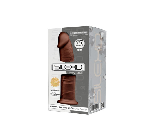 Коричневый фаллоимитатор SILEXD Model 2 - 19 см. Коричневый фаллоимитатор SILEXD Model 2 - 19 см.