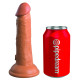 Заказать Фаллоимитатор цвета карамели 6  Vibrating Silicone Dual Density Cock - 17,8 см.