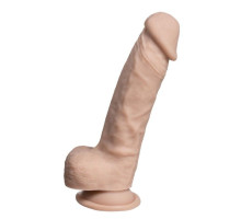 Телесный фаллоимитатор на присоске Real Skin Model 1 - 17,8 см.