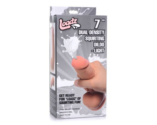 Заказать Реалистичный фаллоимитатор с имитацией эякуляции Loadz Squirting Dildo - 18,5 см.