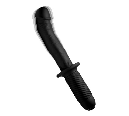 Черный вибратор The Large Realistic 10X Silicone Vibrator with Handle - 30,5 см. Черный вибратор The Large Realistic 10X Silicone Vibrator with Handle - 30,5 см.