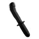 Заказать Черный вибратор The Large Realistic 10X Silicone Vibrator with Handle - 30,5 см.