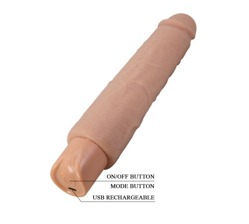 Телесный реалистичный вибратор Soren - 25,2 см.