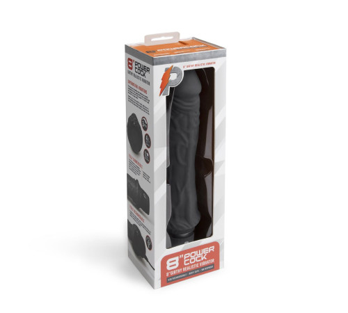 Черный вибратор-реалистик 8 Girthy Realistic Vibrator - 24,5 см. Черный вибратор-реалистик 8 Girthy Realistic Vibrator - 24,5 см.
