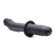 Заказать Черный вибратор The Large Realistic 10X Silicone Vibrator with Handle - 30,5 см.