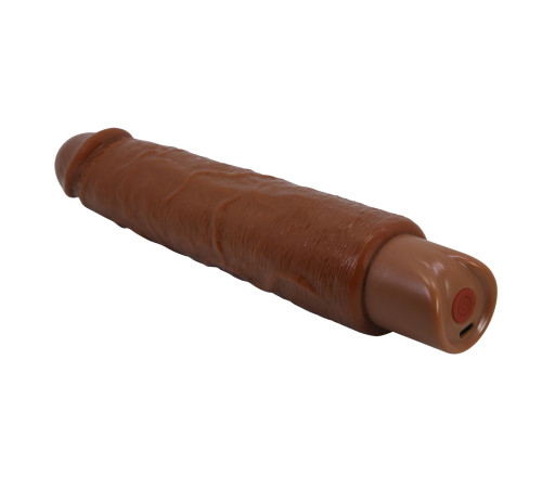 Коричневый реалистичный вибратор Soren - 25,2 см.