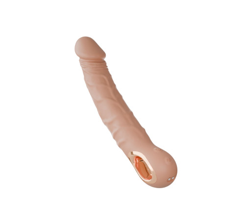 Телесный перезаряжаемый реалистичный вибратор Relax - 22 см.