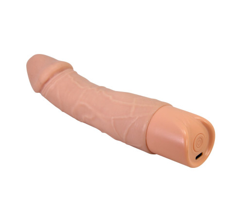 Телесный реалистичный вибратор Jermaine - 19,5 см.