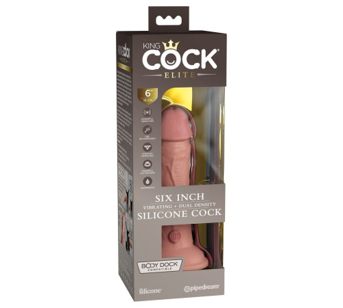 Телесный вибратор-реалистик на присоске 6 Vibrating Silicone Dual Density Cock - 17,8 см. Телесный вибратор-реалистик на присоске 6 Vibrating Silicone Dual Density Cock - 17,8 см.