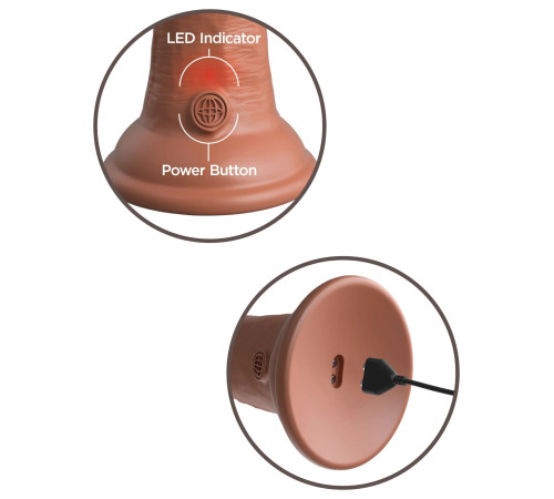 Карамельный вибратор-реалистик 8  Vibrating Silicone Dual Density Cock - 22 см.