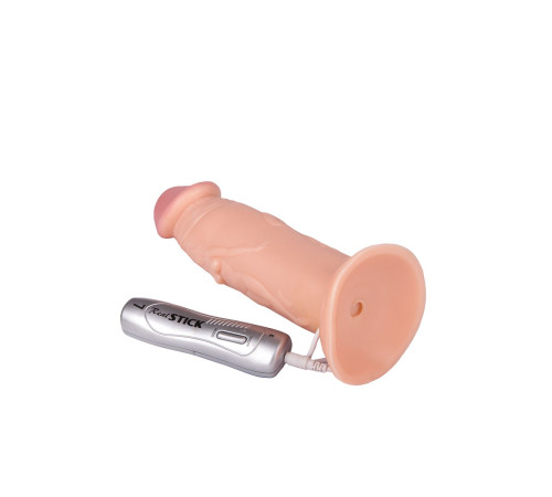 Вибратор с фигурками мужчины и женщины на стволе - 22 см.