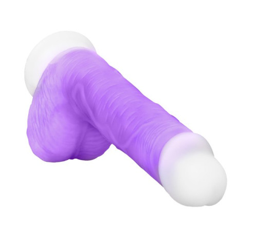 Фиолетовый вибратор-реалистик Encore 8 Inch Vibrating Dildo - 21,6 см.