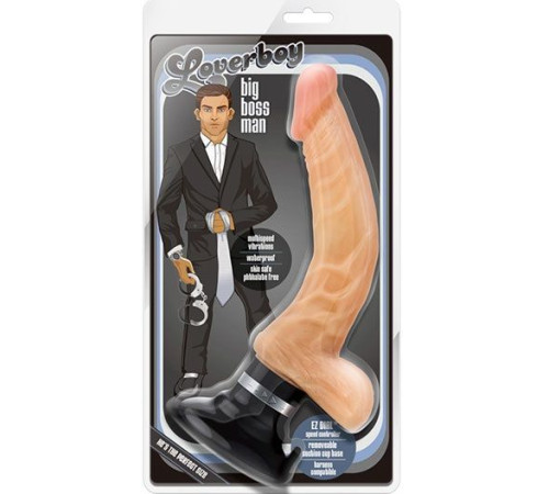 Телесный мультискоростной реалистичный вибратор The Boss Man - 26,7 см.