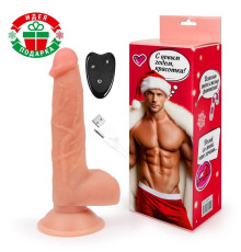 Телесный вибратор-реалистик с возвратно-поступательными движениями