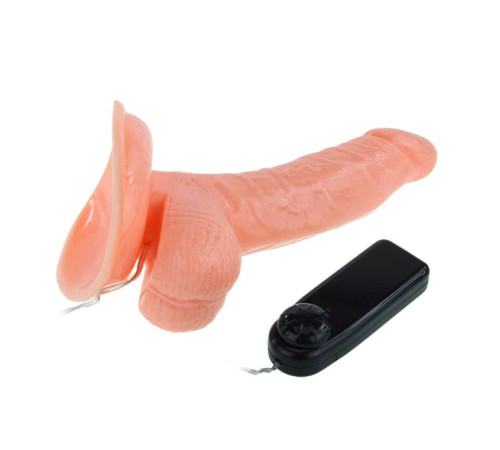 Вибромассажер-реалистик на присоске - 15,5 см.