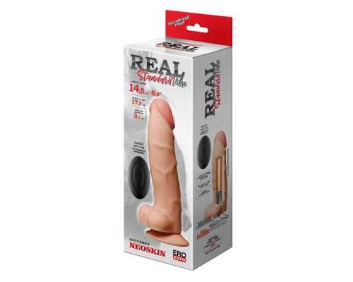 Заказать Телесный вибратор-реалистик REAL Standard - 17,5 см.