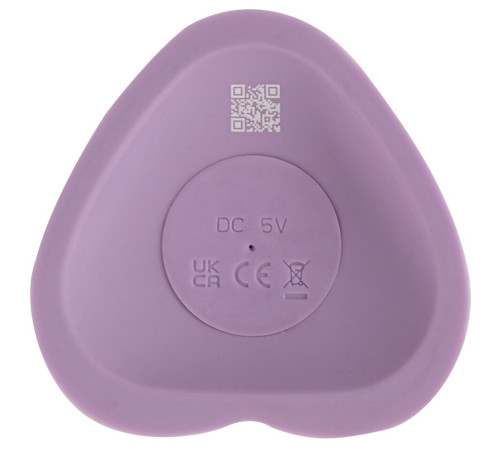 Сиреневый вибростимулятор на присоске Heart Guy - 19,5 см.