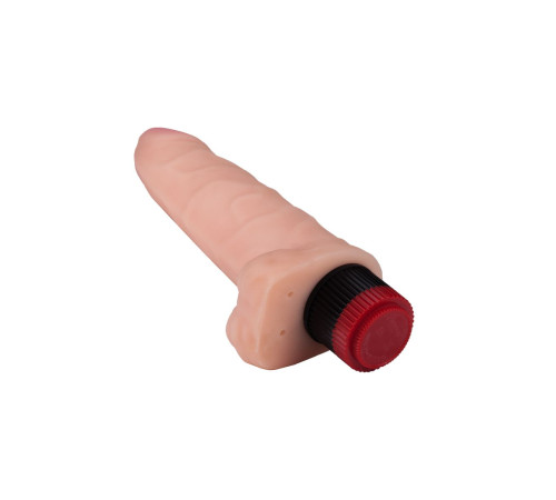 Реалистичный вибратор с небольшой мошонкой - 20,2 см.