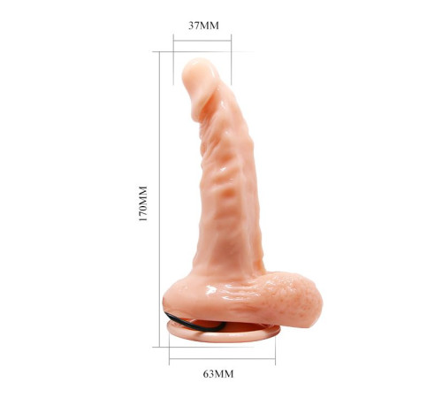 Вибромассажер-реалистик на присоске - 17 см.