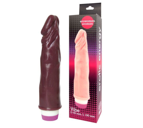 Вибратор Realistic Cock Vibe коричневого цвета - 21 см. Вибратор Realistic Cock Vibe коричневого цвета - 21 см.