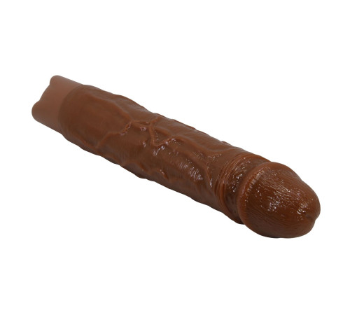 Коричневый реалистичный вибратор Osric - 22,3 см.