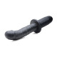 Заказать Черный вибратор The Large Realistic 10X Silicone Vibrator with Handle - 30,5 см.