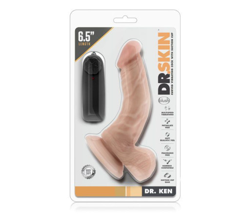 Телесный вибратор Dr. Ken - 16,5 см.