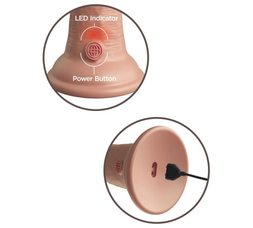 Телесный вибратор-реалистик 8  Vibrating Silicone Dual Density Cock - 22 см.