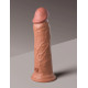 Заказать Карамельный вибратор-реалистик 8 Vibrating Silicone Dual Density Cock - 22 см.