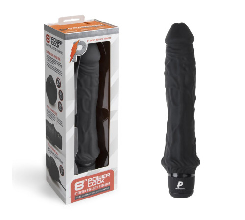 Черный вибратор-реалистик 8 Girthy Realistic Vibrator - 24,5 см. Черный вибратор-реалистик 8 Girthy Realistic Vibrator - 24,5 см.