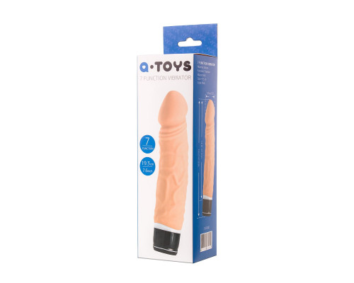 Реалистичный телесный вибратор A-Toys - 19,3 см.