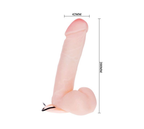 Вибратор на присоске с выносным пультом Dong - 20 см.