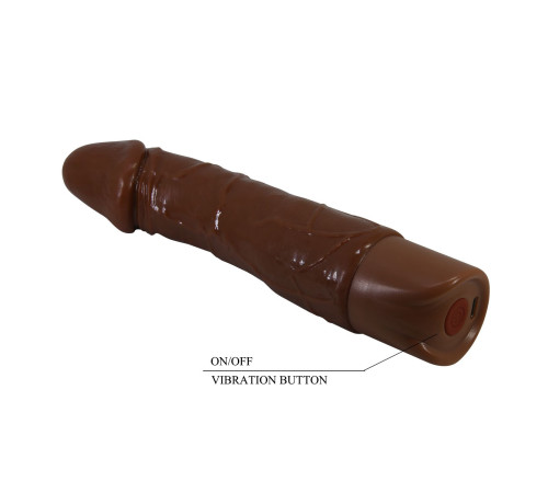 Коричневый реалистичный вибратор Jermaine - 19,5 см.