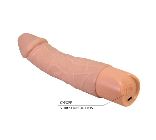 Телесный реалистичный вибратор Jermaine - 19,5 см.
