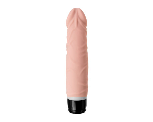 Реалистичный телесный вибратор A-Toys - 19,3 см.