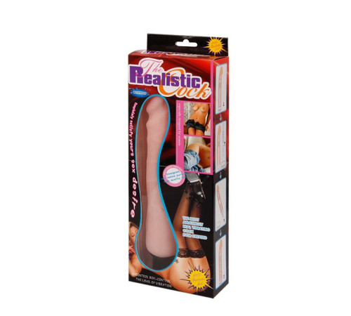 Телесный вибратор фаллической формы - 26 см.