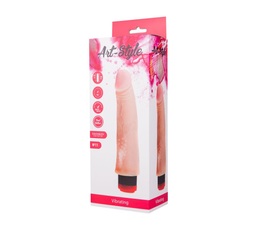 Вибратор ART-Style №11 с шишечками для стимуляции клитора - 22 см.